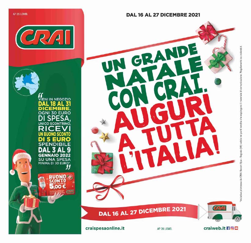 Un grande Natale con CRAI. Auguri a tutta l’Italia!