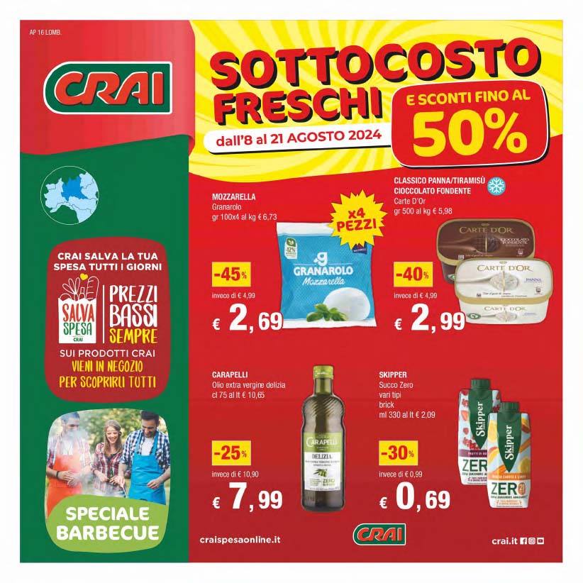 Sottocosto freschi e sconti fino al 50%