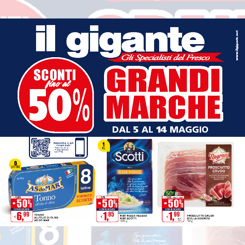 Offerte Il Mio Gigante: dal 5 al 14 maggio sconti fino al 50%