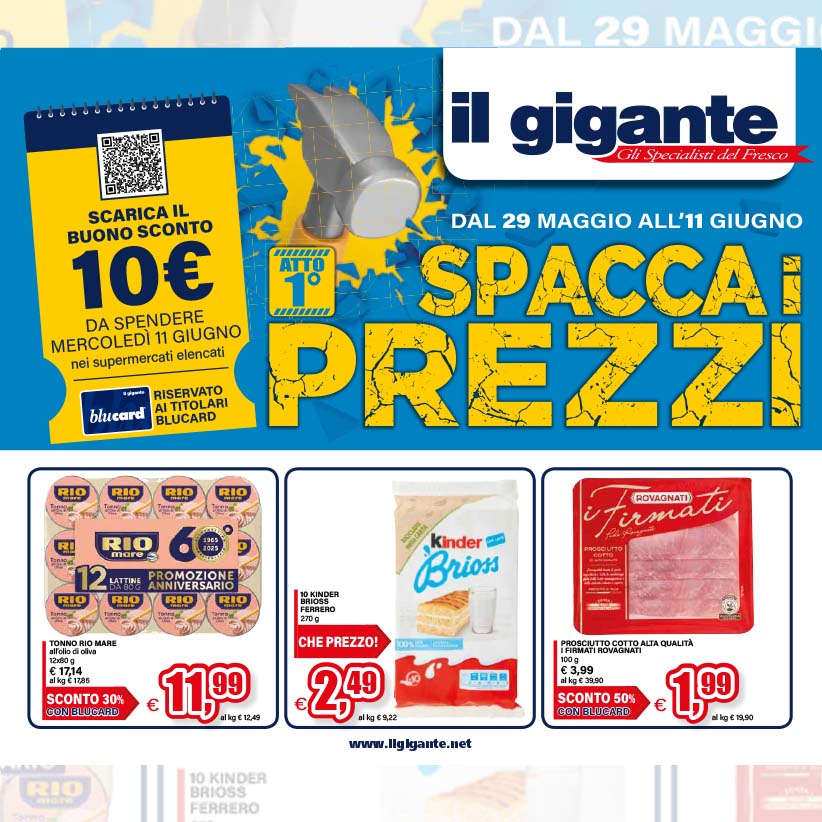 Spaccaprezzi Il Gigante: sconti fino al 50% con Blucard!