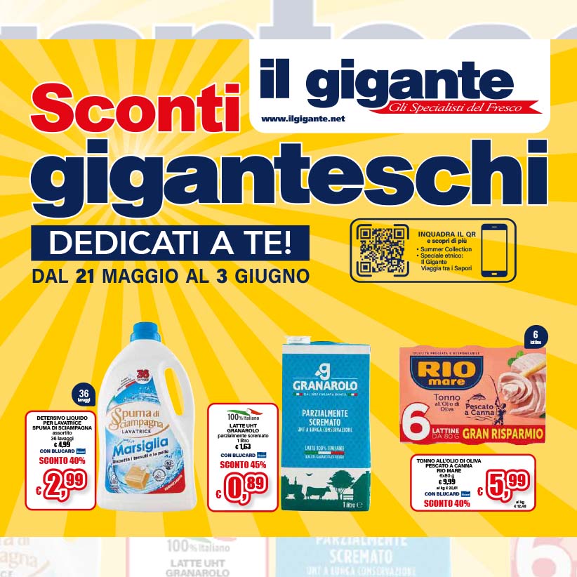 Sconti Giganteschi al Gigante: Risparmi fino al 54% con la Blucard